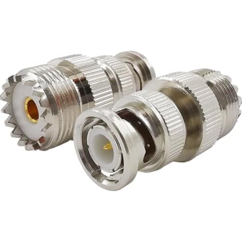 High Quality RF Adapter 1PCS UHF SO239 SO-239 Female Jack to BNC Male Plug Coaxial Connector for Antenna Radios Coaxial Cable