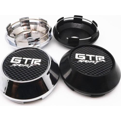 4pcs 68mm Wheel Center Caps Hub Cover for GTR Sport SSR Emblem Badge Car Styling 45mm Sticker