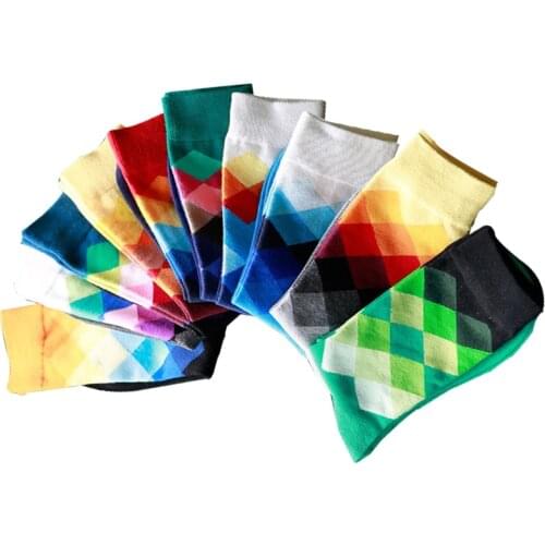 5 pairs / lot mens socks cotton high quality Spring / autumn British fashion mens socks Dress socks for men socks