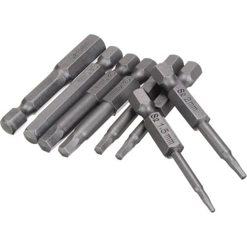 8pcs Hex Shank Screwdriver Bits Quick Change Connect Impact Driver Steel Electric Power Key Drill Bit Screw Drivers Set