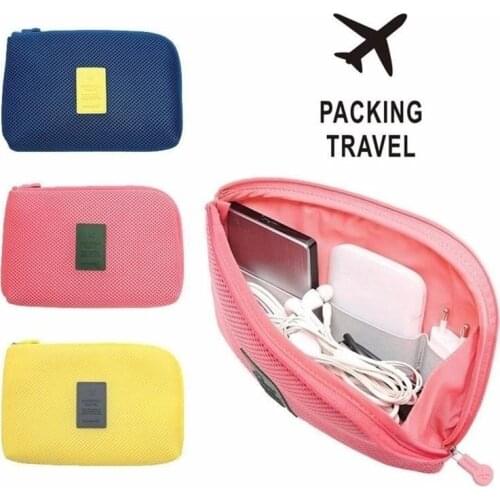 Portable Kit Case Sponge Bag Storage Bag Digital Gadget Devices USB Cable Earphone Pen Bag Travel Storage Bag for Digital Data