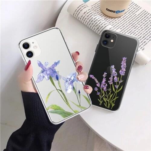 TIDOVE Fashion Flowers Clear Case For iPhone 11 12 Pro XS Max 12 Mini 6 6S 7 8 Plus X XR 5S SE 2020 Soft Shockproof Back Cover