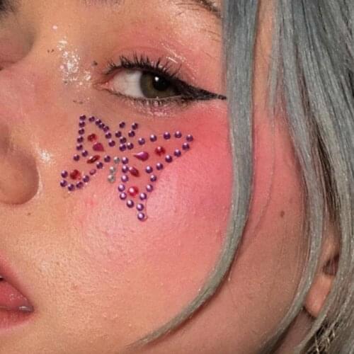 Face Body Colored Diamonds Jewels Stickers Self Adhesive Eye Shadow Diamond Nail Stickers Party Festival Decorations 12 Colors