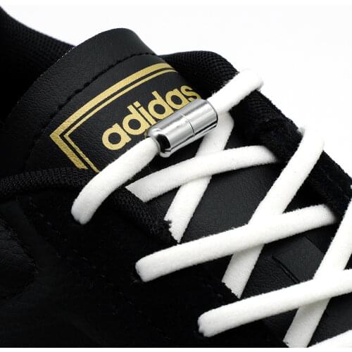 Elastic No Tie Shoelaces for Sneakers Semicircle Shoe Laces for Kids and Adult Shoelace Quick Lazy Metal Lock Laces Shoe Strings