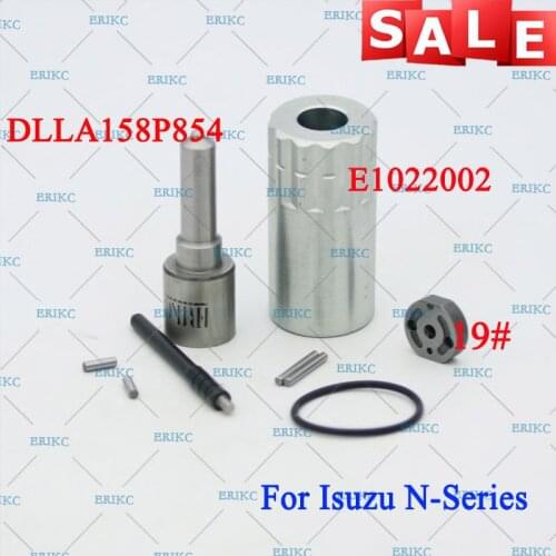 ERIKC 095000-5472 5473 Fuel Injector Overhaul Repair Kits Nozzle DLLA158P854 Valve Plate, Pin, Sealing Ring for Isuzu 6HK1 7.8L