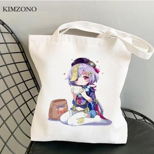 Genshin Impact shopping bag shopping jute bag bolsas de tela eco grocery bag string bolsas ecologicas jute sacolas