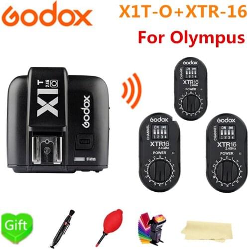 Godox X1T-O Transmitter TTL HSS Wireless Flash Trigger + 3* XTR-16 Receiver for Olympus Panasonic Cameras AD180 AD360 AD360II