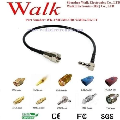 FME female CRC9 male RG174 cable, FME crc9 cable, crc9 connector cable, 4g lte antenna cable