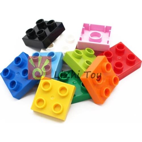 MOC DIY Large Building Block Brick 2X2X1/2 ( Thick ) Big Size Bricks Assembled Accessories Bulk Part Children Toys