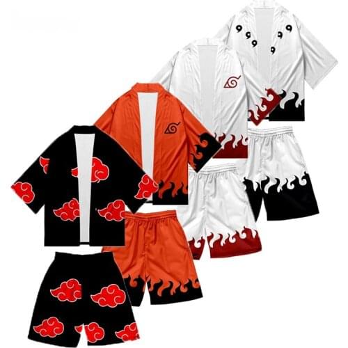 2021 Cosplay Costume Kimono Uzumaki Akatsuki Haruno Sakura Sport Suit Tops Pants Shorts Disfraz Clothes T-shirt Coat
