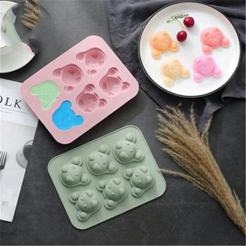 Cartoon 6 Kits Silicone Chocolate Cake Mould Food Supplement Baking Accessories Cute Creative Handmade Breakfast Fun Weekend