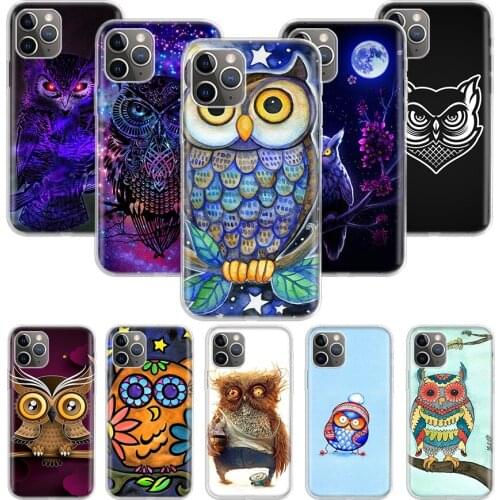 Animal Owl Case for Apple iphone 11 12 Mini Pro XS Max XR X 7 8 6 6S Plus 5 5S SE 10 Ten Gift Silicone Phone Cover Coque Shell