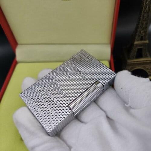 100% new vintage dupont gas lighter gas cigarette lighter polished jet gasoline flint lighter metal gas lighter