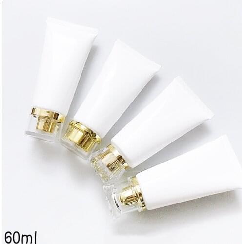 Wholesale 60ml White Hose Cream Bottles Slap-up Cream Soft Tubes Creamy Make Up Base Containers Cosmetic Refillable Tubes