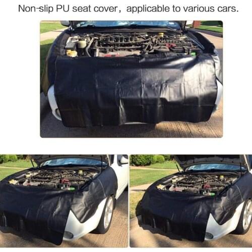 Front Cover Car Protective Pad Auto Repair Fender Cover PU Leather With Magnet Anti-scratch Dirt-proof Cloth Protective Mat