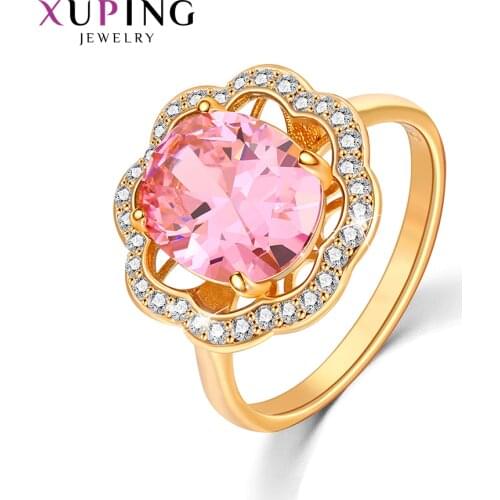 Xuping Jewelry Fashion New Arrival Gold Color Plated Charm Rings for Women in Lower Price 13147