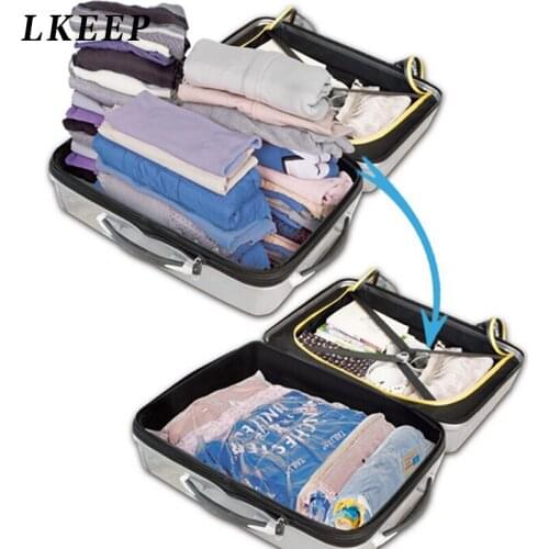Hand Rolling Type Vacuum Compressed Bags Storage Travel Accessories Space Saving Bags Clothing Seal Compressed Organizer