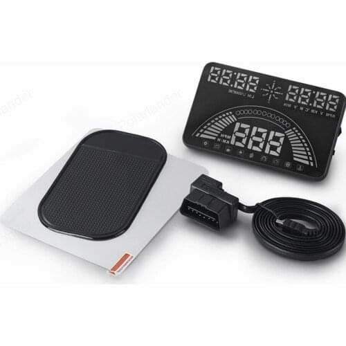 Smart 5.8" HD S7 HUD display OBD2+GPS System Digital Voltage Ometer Overspeed alarm Windshield Projector Head up display