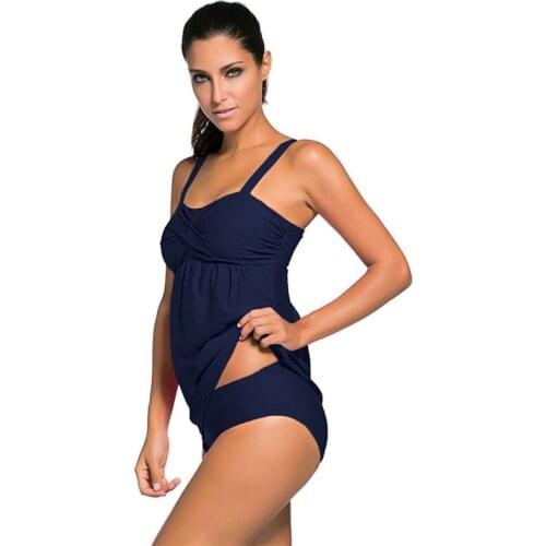 Tank Heart Black bathers Two Piece Swimsuit Tankini Set Biquini Plus Size Swimwear Women big size Tankinis Badpak Bathing Suit