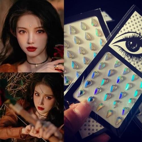 Face Jewels Makeup Diamond Eyes DIY Body Crystal Gems Tattoo Nail Art Eyeshadow Flower Sticker Music Festival Christmas Gift