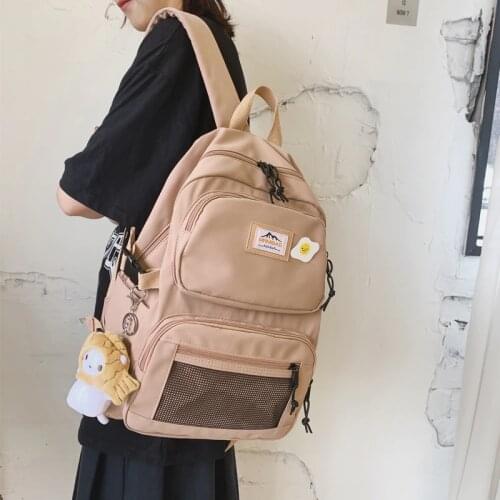 Large-capacity Womens Backpacks for Girls Ins School Bag for Teens Korean Harajuku Female Middle School Student Backpack Ladies