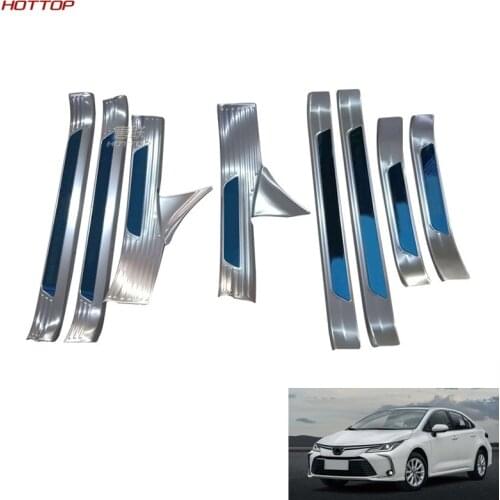 For Toyota Corolla 2019 2020 Stainless Steel Inner And Outer Threshold Strip Decoration Welcome Pedal Accessories
