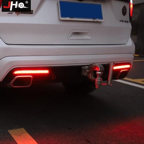 JHO Rear LED Reflector Fog Lamp Foglights for Ford Explorer 2016-2019 2017 2018 Sport Limited XLT Platinum Car Accessories