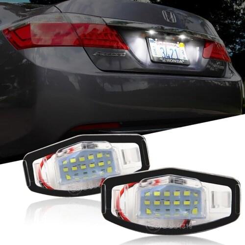 1Pair White LED Number License Plate Light For Hond civic 2000-2015 5w 12v Auto Light Free Shipping