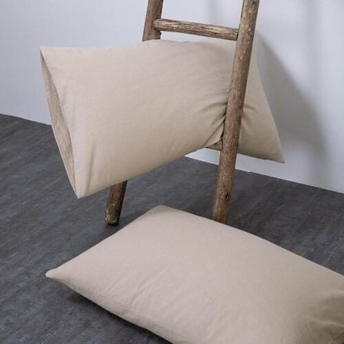 1pair Unstamped Japanese cotton pillowcase Student homestay single pillow case pure white decorative pillows