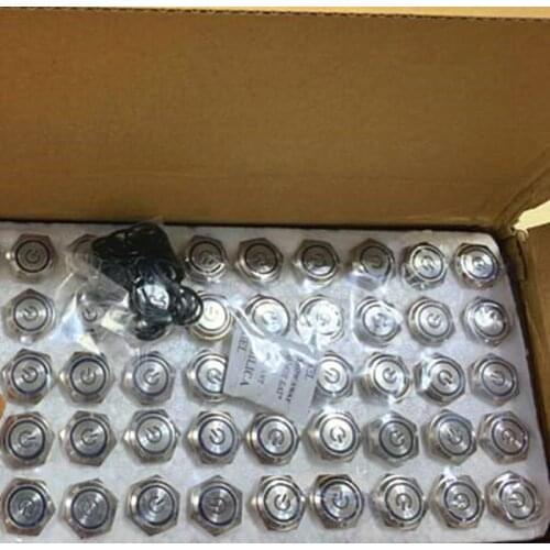 1PCS 16MM metal stainless steel button LED light source switch angel eye + power symbol from complex a key to start