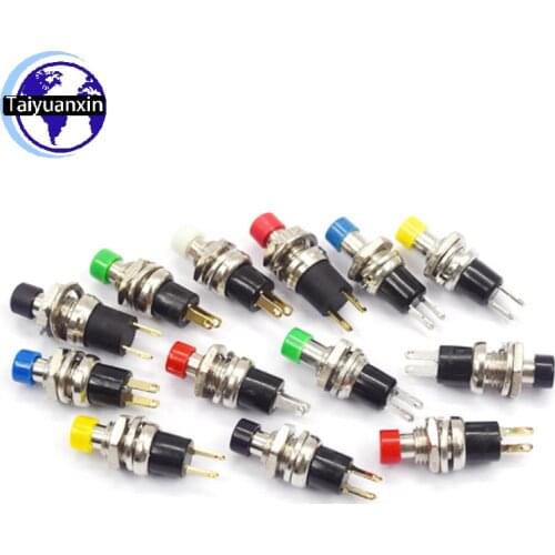 10PCS Switch Press The Reset-Switch Momentary Push Bottom Switch Small Round Button PBS-110 Power Button Switch 7mm