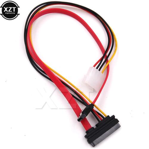 High Quality 10pcs 40cm 15+7 Pin Power Data to 4 Pin IDE Power SATA Data Hard Cable for PC professional cable