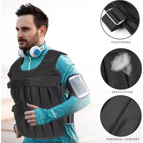 3/15/35kg Loading Weight Vest Jacket for Boxing Training Workout Equipment Waistcoat Jacket Sand Clothing
