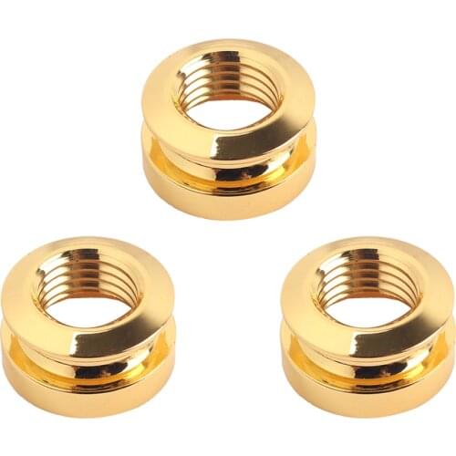 3 Pieces Copper Guitar Endpin Jack Strap Buttons for Guitar/Bass Replacement Parts