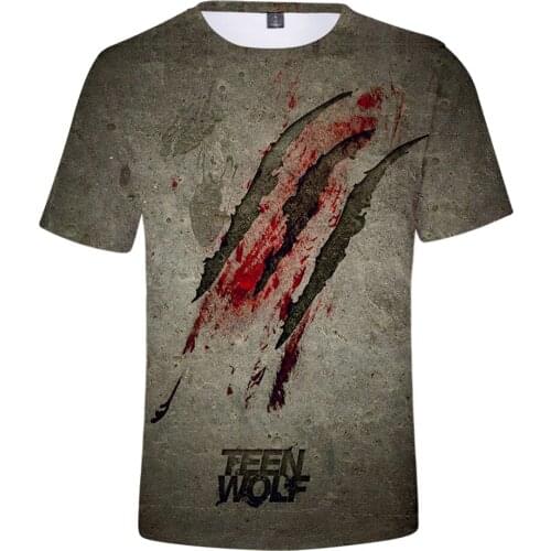 TEEN WOLF 3D T-shirt Men Women Fashion Short Sleeve Print TEEN WOLF T shirts 3D Summer Tees shirt Hip Hop Tops XXS-4XL