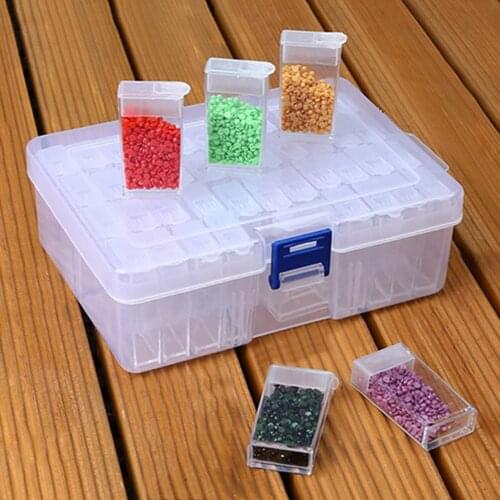 42-Cell Diamond Painting Tools Container Beads Storage Box DIY Button Organizer