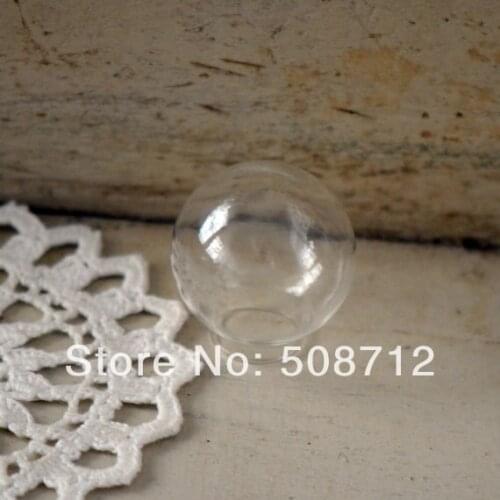 50 Pcs Clear Sphere Dome Glass Bottle DIY Terrarium fits 15mm setting
