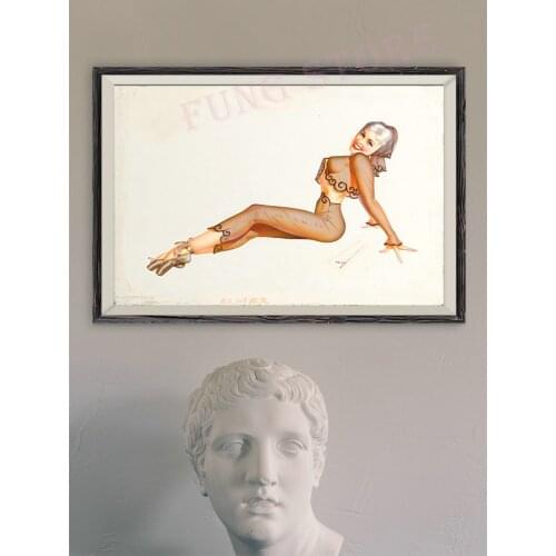 511 Vintage Beautiful Pin-up Girl Classic Picture Custom Silk Poster Home Deco Wall Art Christmas Gift
