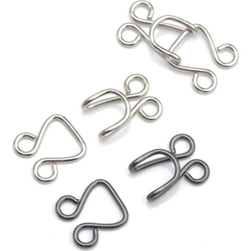 60sets/lot 14# big trousers pant dress skirts hooks metal brass hook / eye nickle, black free shipping HE-013