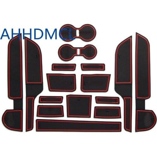 Car Anti-Dirty Pad Door Groove Gate Slot Cup Armrest Storage Pad Anti-Slip Mat For Geely Emgrand GL Manual Transmission 2017