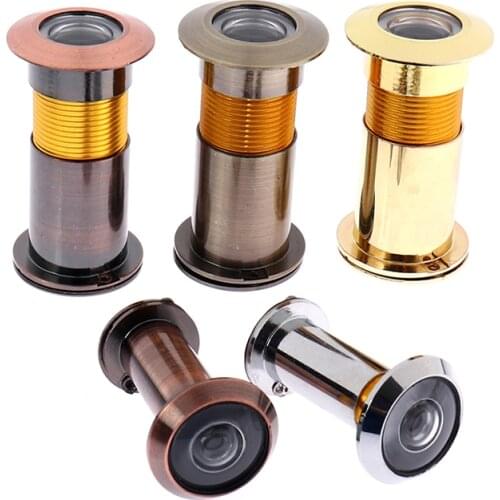 200 Degree Wide Viewing Angle Peephole Security Door Viewers 16-26mm Hole Hidden Peephole Adjustable Glass Lens Hardware Tools