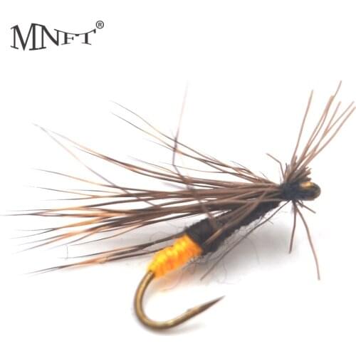 MNFT 10PCS Fishing Lure Butter Fly Insects Nymph Trout Single Fly Fishing Hook Insect-like Barbed Fishing Hook #10