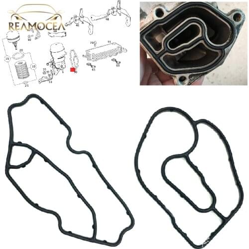 Reamocea 2x New Black Rubber Oil Filter Housing Gasket 6421840080 6421801410 Fit for Mercedes Sprinter Seal Car Accessories
