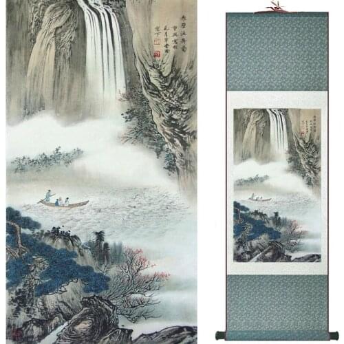 Landscape painting Home Office Decoration Chinese scroll painting landscape art painting Winter art painting TXTX2018010307