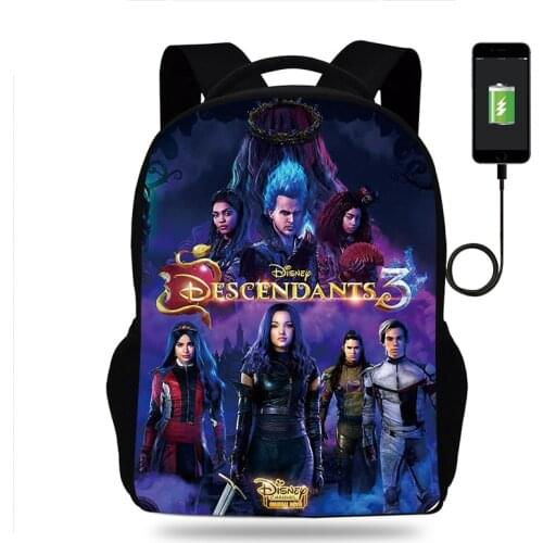 Disney Descendants 16 inch Backpack for Boys Girls Student School Bag Custom Schoolbags for Children Students Bookbag