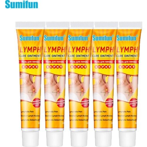 Sumifun 5pcs Lymphatic Detox Ointment Neck Anti-Swelling Herbs Cream Lymph Cream Medical Plaster Health Care Body Relaxation