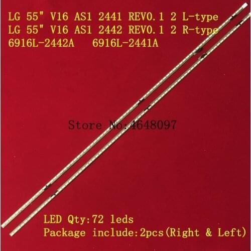 LED Backlight Array LG 55" LC550EQH (DJ)(F1)V16 AS1 2441 2442 L-Type / R-Type 55UH850V 55UH8500 55UH8507 6922L-0192A 2pcs