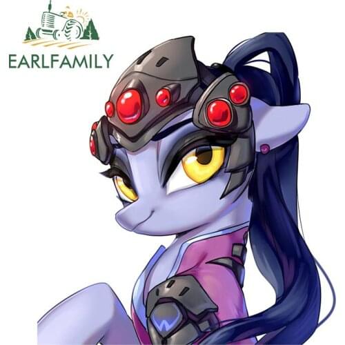 EARLFAMILY 13cm x 12.4cm for Overwatch MLP Sombra Car Stickers Motorcycle Surfboard Decals Vinyl Waterproof Bumper Car Styling