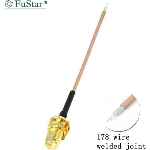 SMA External Screw Inner Needle SMA Female Connector 10cm 20cm RG178 Pigtail Cable SMA to 178 line welding head WiFi Cable Hot