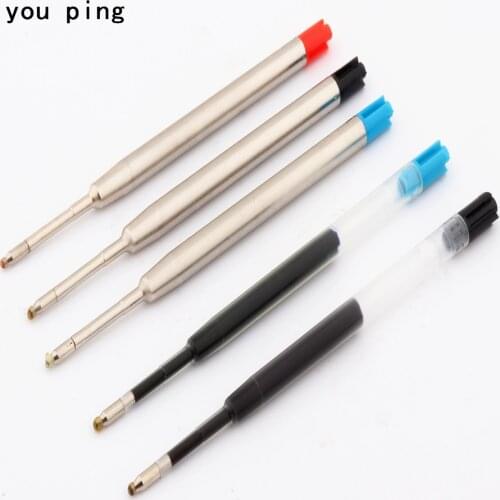 Factory outlets high quality 5pcs Blue Black Red color Medium Nib ink Refills Ballpoint Pen Gel Refills New
